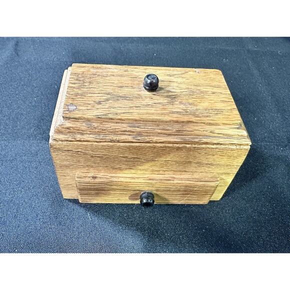 Small Wooden Trinket Box 5” X 3” X 3 1/4” - Picture 2 of 16